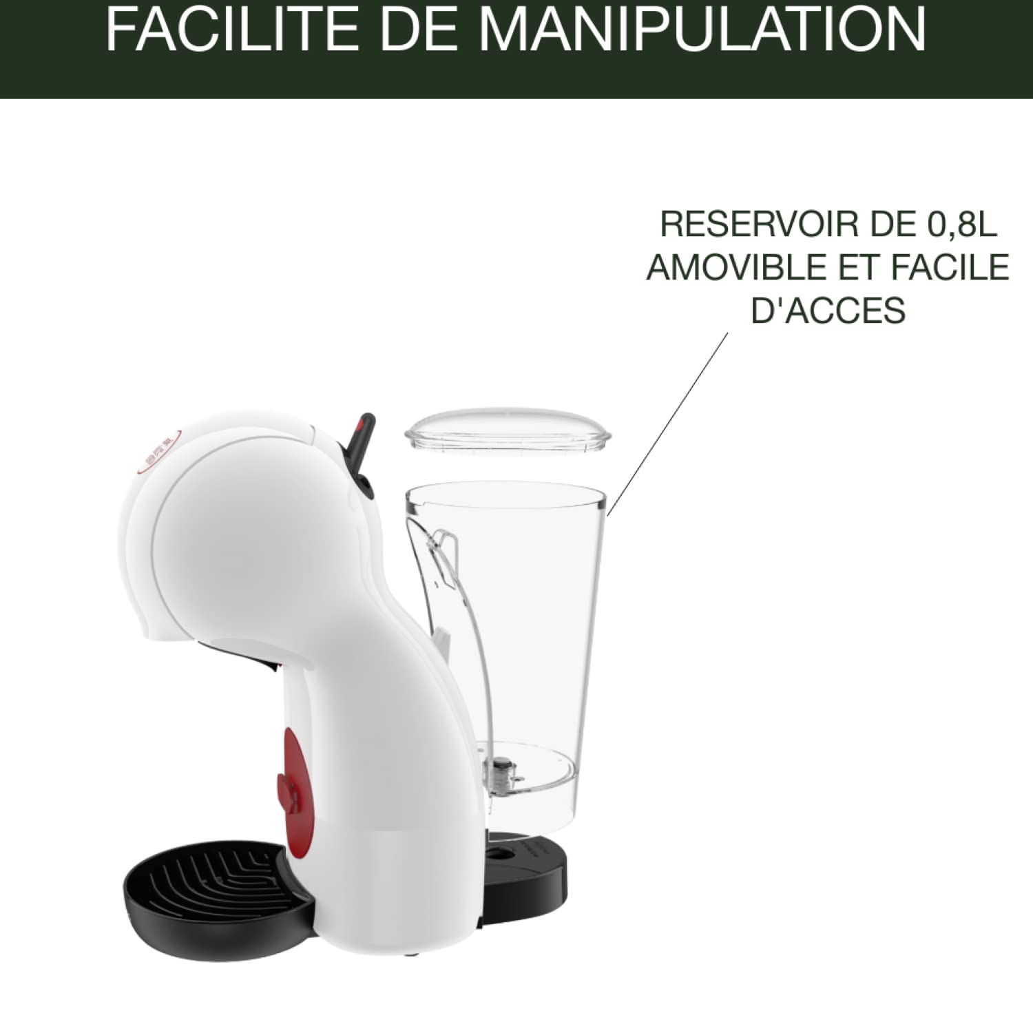 Machine à Café Piccolo XS Blanc/Rouge KP1A3110 – 15 Bars | Valerix